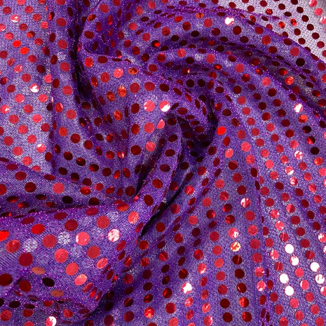 Pressed Sequin Fabric 6mm Purple Shine Trimmings And Fabrics