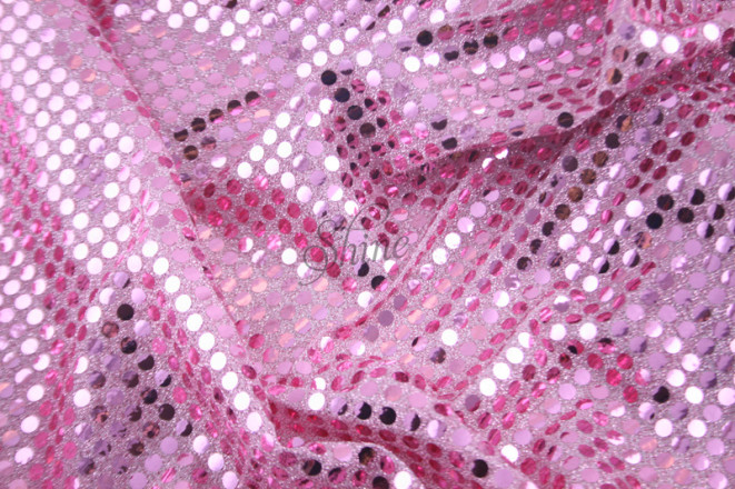 Pressed Sequin Fabric 6mm Pale Pink Shine Trimmings And Fabrics