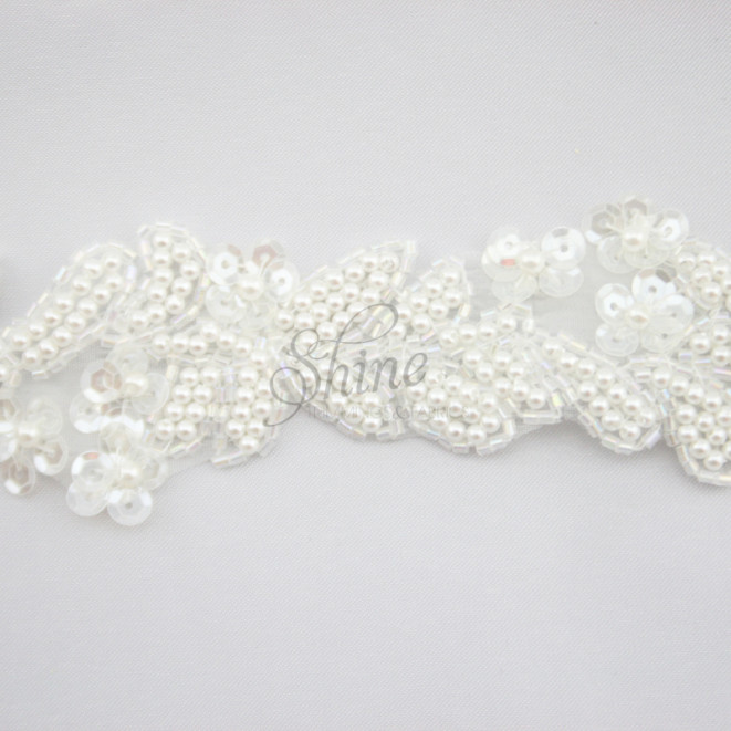 Beaded Flower Trimmings Shine Trimmings & Fabrics