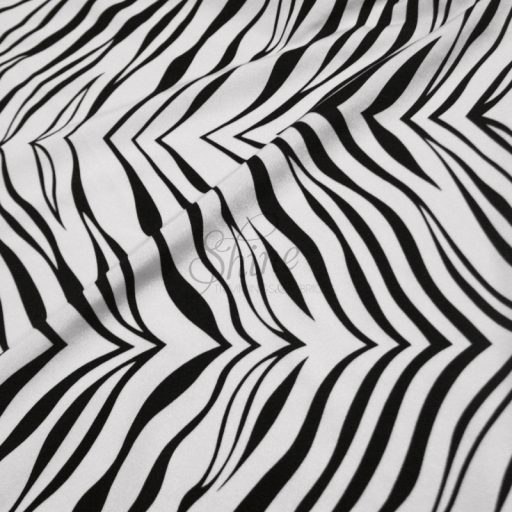 Zebra Stripes Stretch Spandex White Black