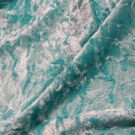 Crushed Four Way Stretch Velvet Mermaid Turquoise