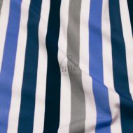 Stripe Print Stretch Spandex 17mm White Blue Grey