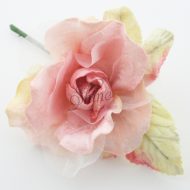 Medium Velvet and Organza Rose Pale Pink