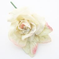 Small Velvet and Organza Rose Cream