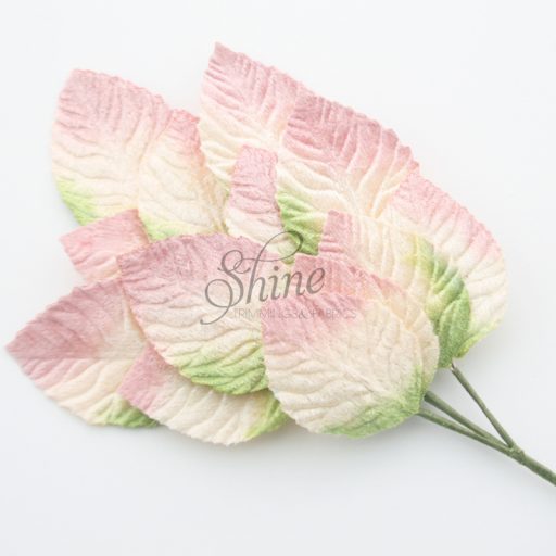 Bunch of Ombre Velvet Leaves Pale Pink