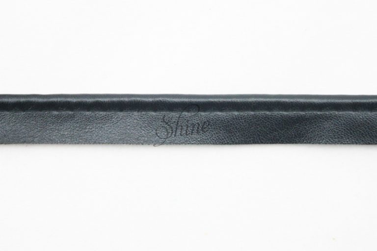 Faux Leather Piping Black Shine Trimmings & Fabrics