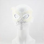Small Feather Mask White