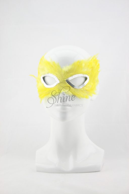 Small Feather Mask Yellow