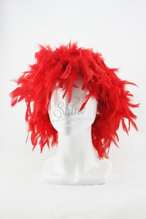 Feather Wig Red