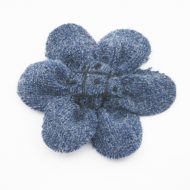 Knitted Fabric Flower Navy