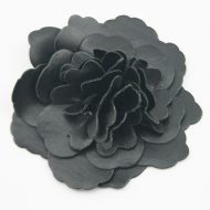 Leather Flower Black