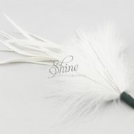 Tinsel Marabou Spike White Silver
