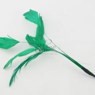 Stripped Feathers Emerald Green