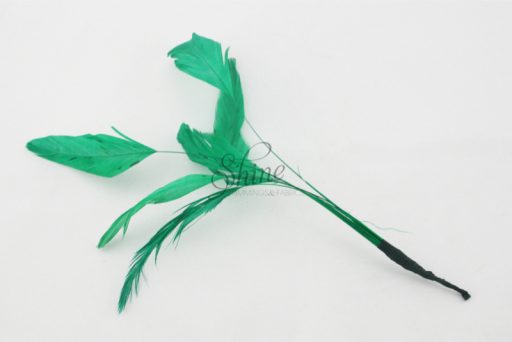 Stripped Feathers Emerald Green