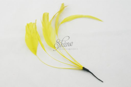 Stripped Feathers Lemon Yellow