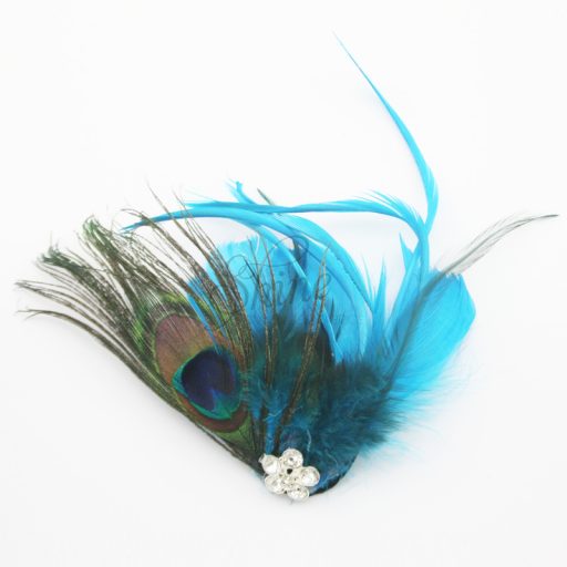 Feather Motif with Pin Aqua