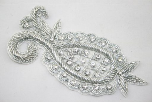 Indian Pineapple Motif with Diamante Silver