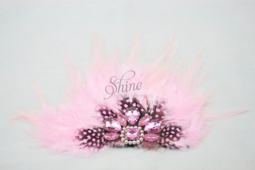 Feather Motif with Jewels Pink