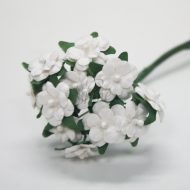 Mini Paper Daisy Bunch White Green