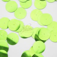 Flat 20mm Sequin (hole centre) Lime Green