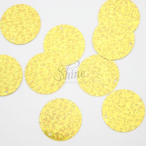 Flat 30mm Sequin (hole top) Gold Sparkle