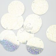 Flat 30mm Sequin (hole top) Silver Sparkle