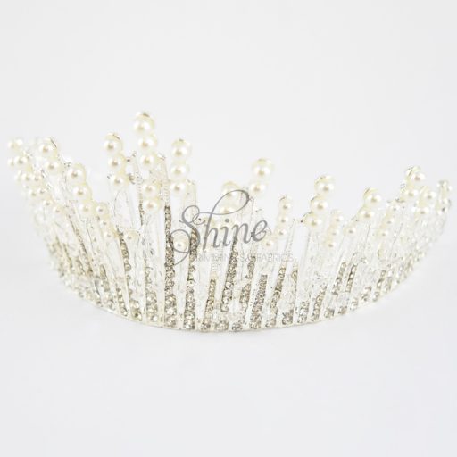 Ice Queen Diamante & Pearl Tiara - Image 2