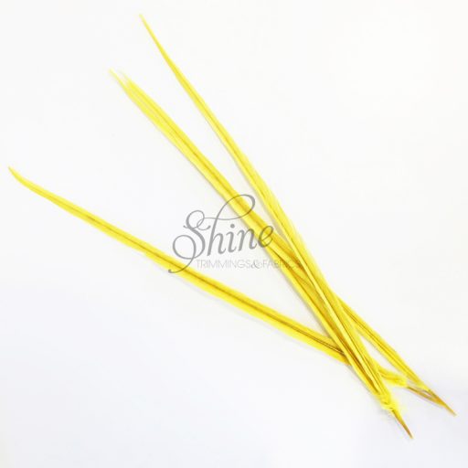 Ringneck Dyed Side Feather 55cm Yellow