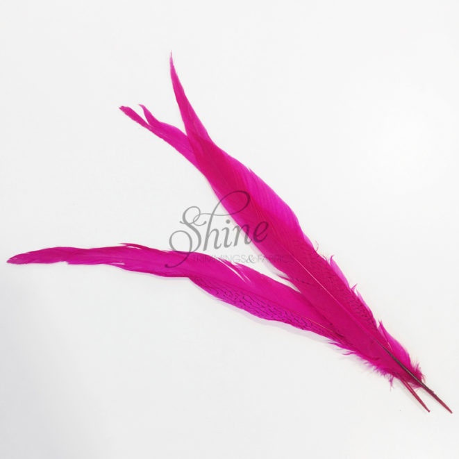 Silver Pheasant Feather Dyed 60cm Cerise – Shine Trimmings & Fabrics