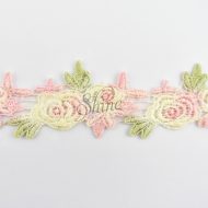 Rose Lace Mint/Pink/Cream