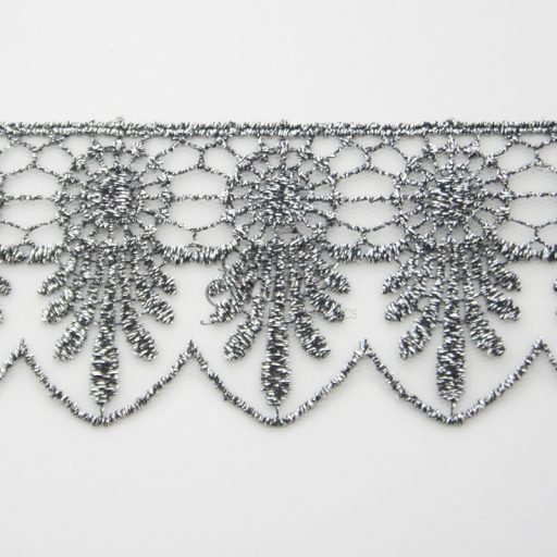 Metallic Lace Trimming 26117 - Gunmetal