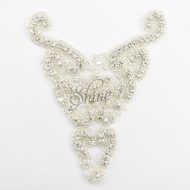 Diamante Motif "V" 13x10cm