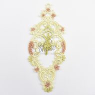 Vintage Chandelier Lace Motif Peach/Sage/Cream