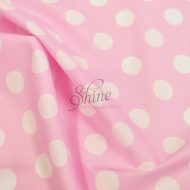 Spotmania Printed Cotton Poplin Pink White