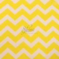 Chevron Printed Cotton Poplin Gold White