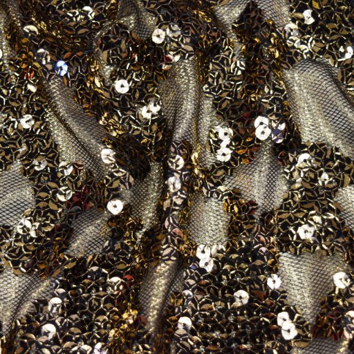 Sequin Stardust Metallic Mesh Gold - Image 3