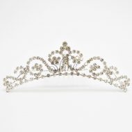 Enchanted Rose Diamante Tiara Silver