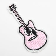 Pink Guitar Iron On Motif