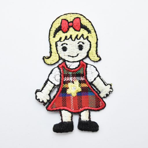 Girl Iron On Embroidered Motif
