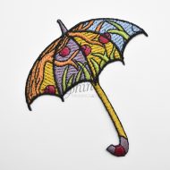 Umbrella Iron On Embroidered Motif