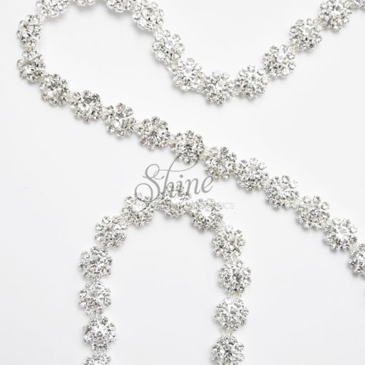 Daisy Chain Glass Diamante Trimming