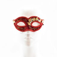 Coco Velvet Mask Red