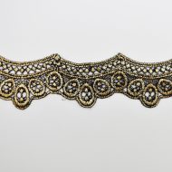 Scallop Coated Lace Trimming GBCT18-02 - Black/Gold