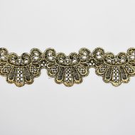 Paradise Coated Lace Trimming GBCT18-09 - Black/Gold