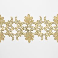 Metallic Antique Gold Embroidered Lace Trimming