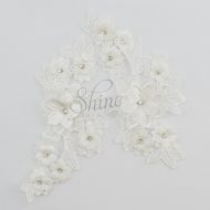 Motif 3D with Mesh Leaves Pair White #10