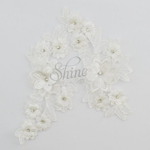 Motif 3D with Mesh Leaves Pair White #10