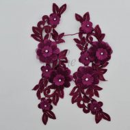 Large Swirl 3D Motif with Diamantes Pair Mosto #02-1