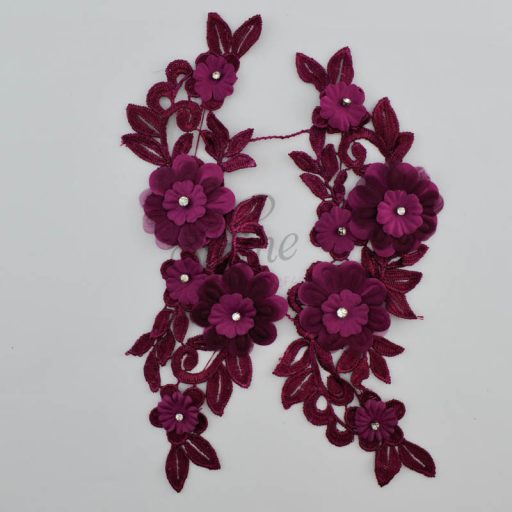 Large Swirl 3D Motif with Diamantes Pair Mosto #02-1