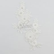 Small 3D Motif with Diamantes Pair White #1-10